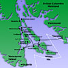 Gulf Island ferry route map. Click to enlarge